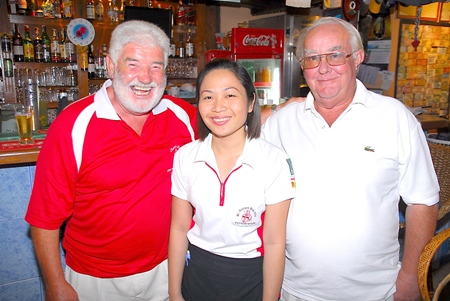 Tuesday’s winners, Brian Downey and Keith Phillips, with one of Bert’s finest.